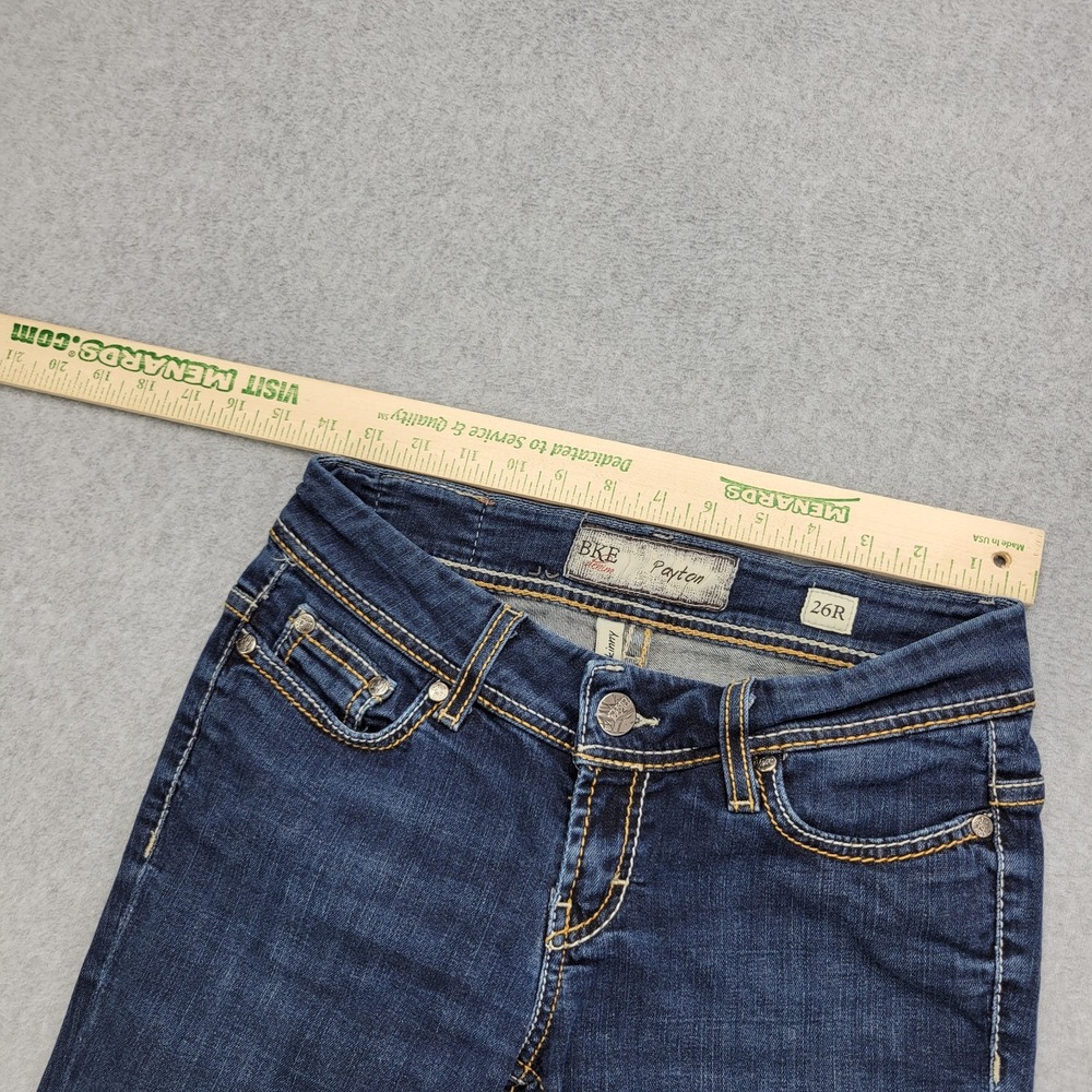 BKE Jeans Women's Size 26R Payton Skinny Fit Low Rise 26x31.5 Dark Wash Comfort‎ - Picture 7 of 9